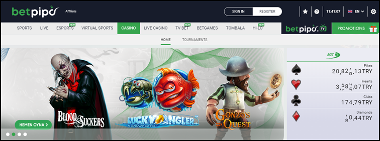 betpipo casino oyunları